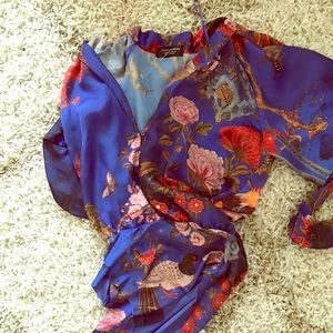 Zara button leotard top